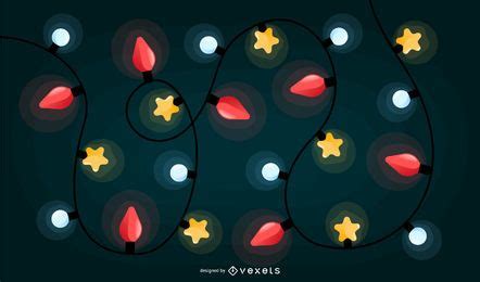 Christmas Lights Colorful Background Design Vector Download