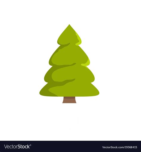 Spruce Tree Icon Flat Style Royalty Free Vector Image