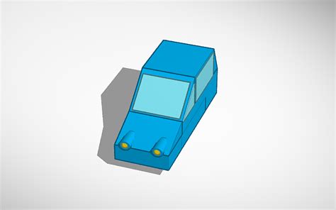 3D design Mr Bean Blue Car - Tinkercad