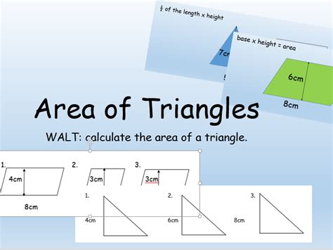 Area Of Triangles And Parallelograms Teaching Resources