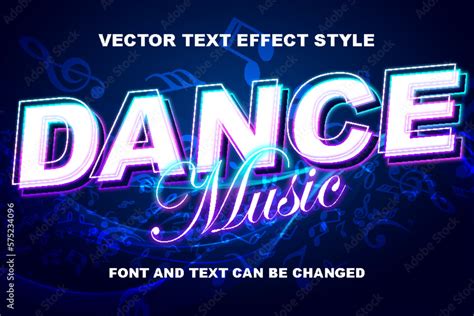 Dance Music Disco Party Typography D Editable Text Effect Font Style