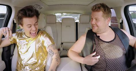 Harry Styles Carpool Karaoke James Corden Shirt Swap