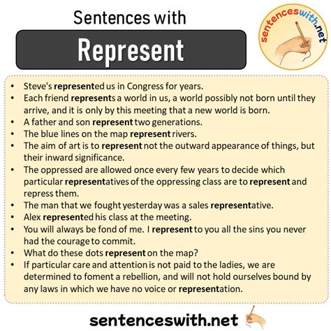 Sentences with Represent, Sentences about Represent in English ...