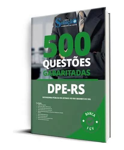 Caderno De Questões Dpe rs 500 Questões Gabaritadas MercadoLivre