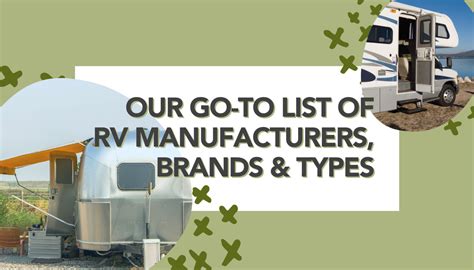 Rv Manufacturers The Giant List Of Rv Manufacturers Brands Types