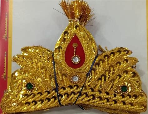 Golden Lord Krishna Mukut Size 6 Inch At Rs 72dozen In Mathura Id