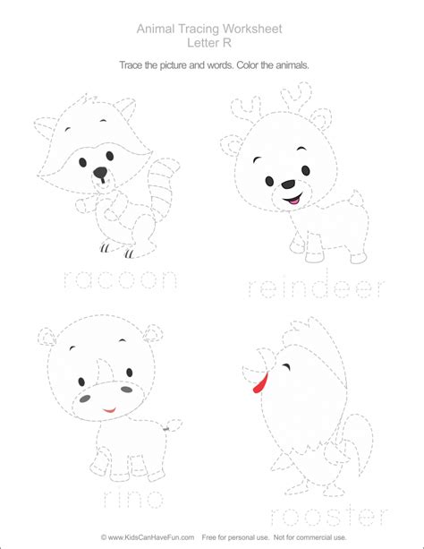 Animal Tracing Worksheets Pdf Free