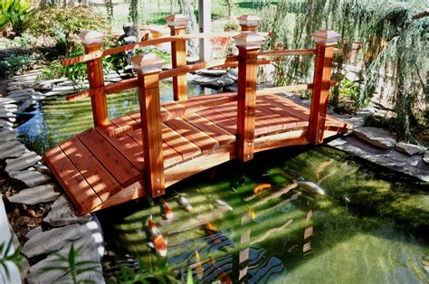 Koi Pond Design With Bridge