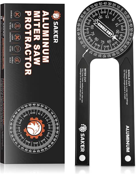 Saker Miter Saw Protractor7 Inch Aluminum Protractor Angle Finder