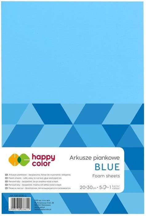 Gdd Arkusze Piankowe A Szt Niebieskie Happy Color Ceny I Opinie