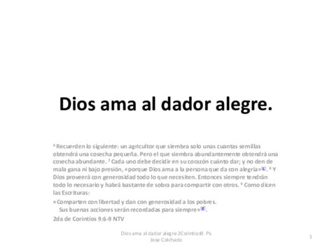 (PDF) Dios ama al dador alegre