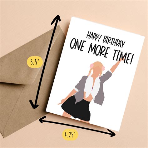 2000s Singer Birthday Card, Funny Card for Friend, Spears, Y2K Cards