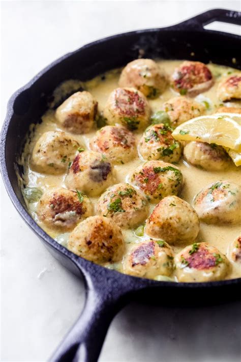 Greek Chicken Meatballs In Lemon Cream Sauce Little Spice Jar Bloglovin’