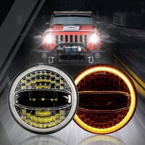 Jeep Wrangler Jk Halo Headlights Dot Emark Jk Halo Led