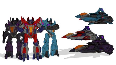 MMD DL WFC Starscream Skywarp Thundercracker By ShockwaveDecepticon