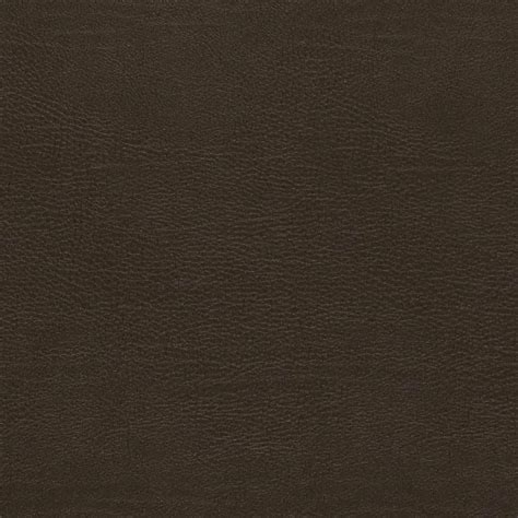 Chocolate Brown Leather Grain Polyurethane Upholstery Fabric By The Yard