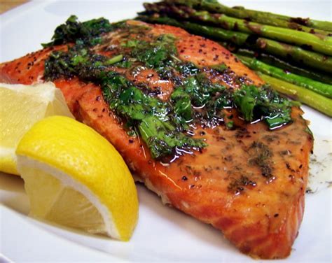 Grilled Cedar Plank Salmon With Lemon Dill Topping Recipe