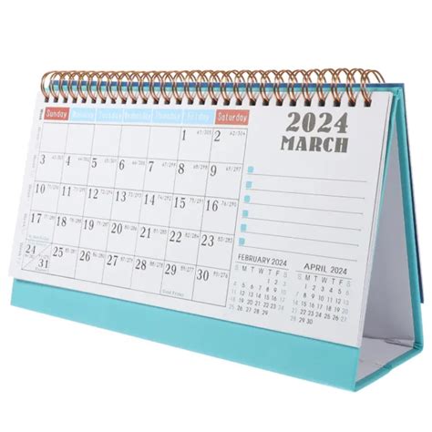 CALENDRIER DE BUREAU 2024 Papier Mensuel Sous Main Chevalet EUR 13 36