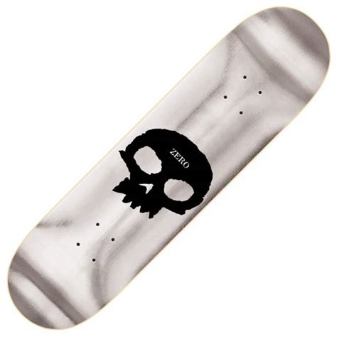 Zero Skateboards Single Skull Silver Foil Skateboard Deck 8 0