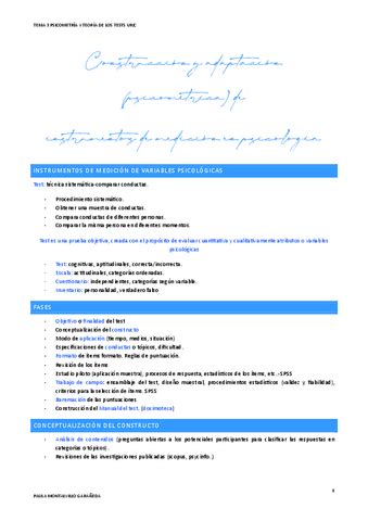 Tema Psicometria Pdf