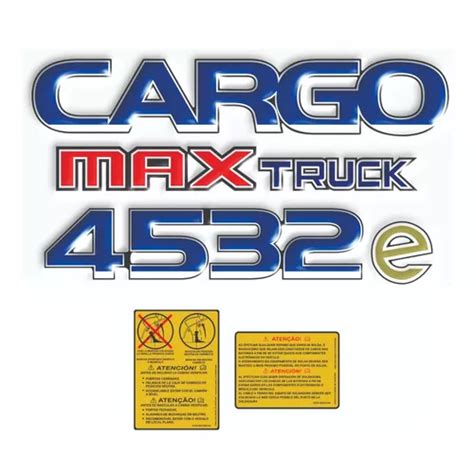 Kit Adesivo Compat Vel Ford Cargo E Max Truck Emblema