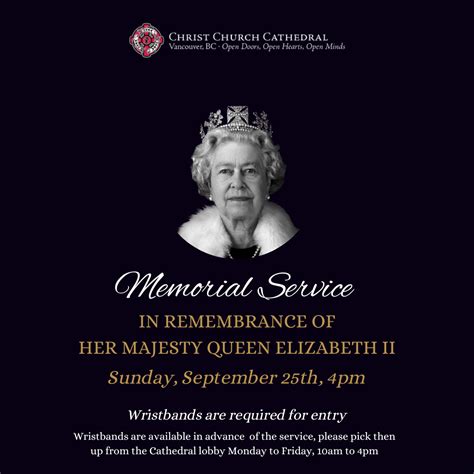 Memorial Service for Queen Elizabeth II | Christ Church Cathedral ...