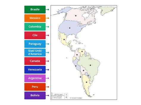 America Del Nord E America Del Sud Labelled Diagram