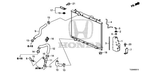 Honda Passport Hose B Reserve Tank Radiator Cooling 19104 Rlv A01 Honda Wholesale Parts