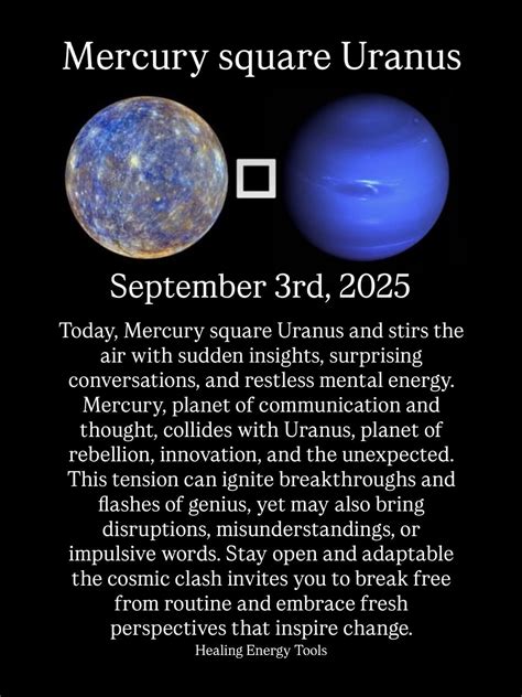 Healing - ⚡🪐 Mercury square Uranus: expect surprises, sparks, and
