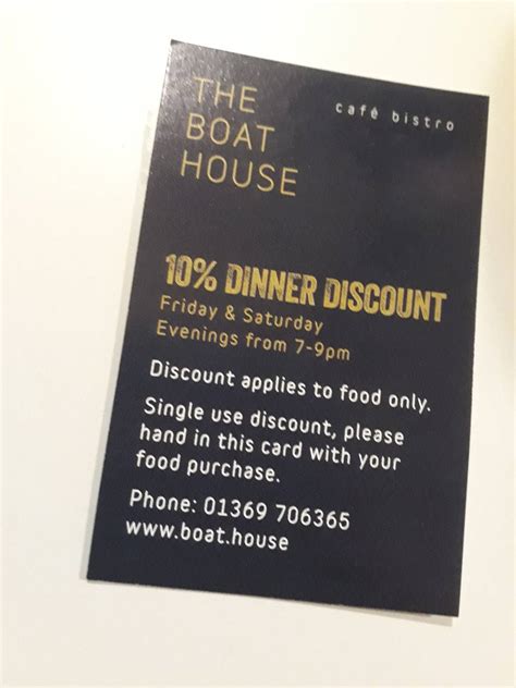 Menu at The Boat House cafe, Dunoon