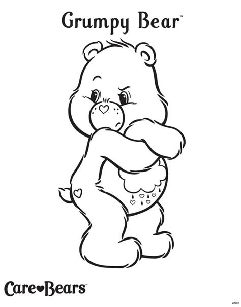 grumpy bear coloring page transparent png the care bears ready for download