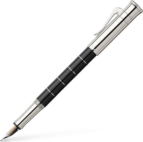 Graf Von Faber Castell Classic Anello Schwarz Silber Rechte Hand