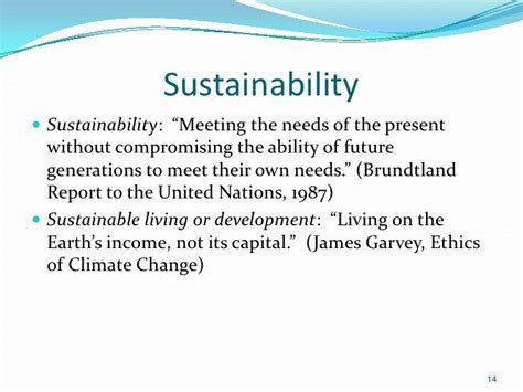 Sustainability Ethics