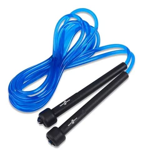 Lazo Para Saltar Caucho 5mm Cuerda De 238cm Ejercicio Cardio Color Azul