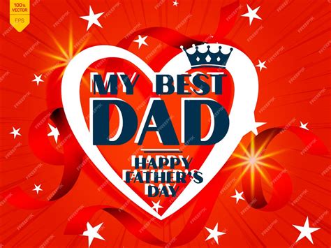 Premium Vector Flat Father S Day Illustration Happy Father S Day Greeting Card Design With