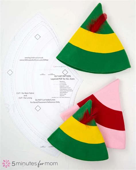 Buddy the Elf Hat Pattern - How to Make an Elf Hat out of Felt - 5 ...