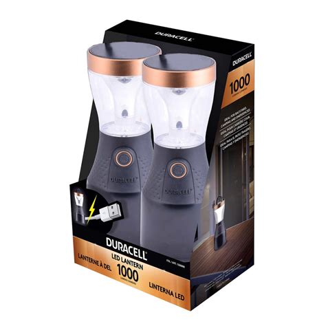 Duracell 1000 Lumen Lantern USB Charge 2 Pack