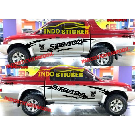 Jual Sticker Stiker Mobil Strada L Triton Cutting Sticker Mobil