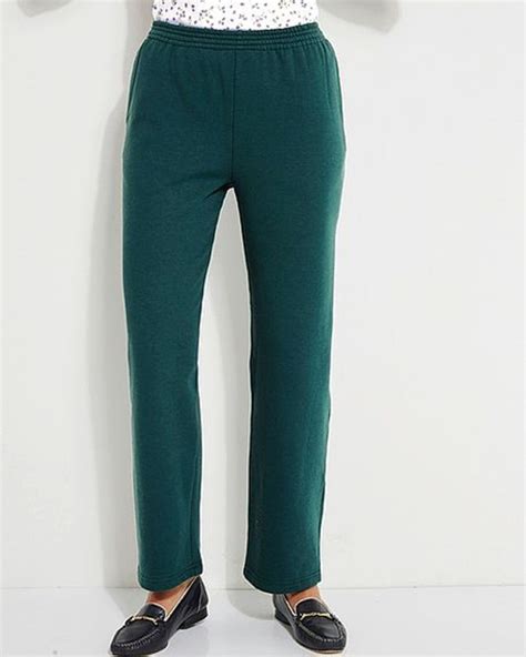 Green Leisure Trousers Pull On Trousers Ladies Classic Boutique