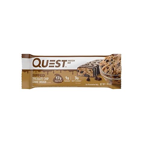 Quest Nutrition Protein Bar Dipped Chocolate Chip Cookie Dough