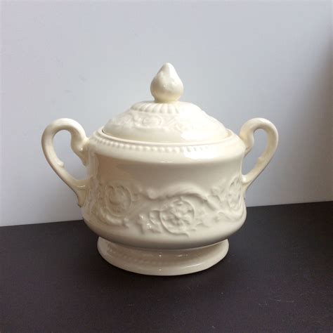 Wedgwood Patrician Sugar Bowl With Lid Cream Floral Etsy Wedgwood