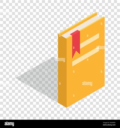 Closed Yellow Book With A Bookmark Isometric Icon Stock Vector Image