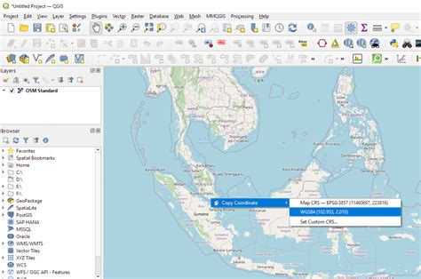 How To Interactively Get The Coordinates Of A Point In Qgis