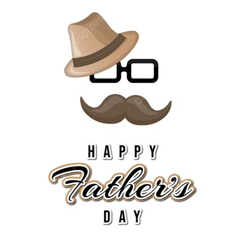 Happy Fathers Day Vector Design Images Happy Fathers Day Sticker With Hat Day Father Dad Png