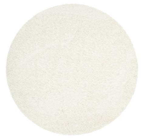 Round Shag Rug - White - DESIGNER8*