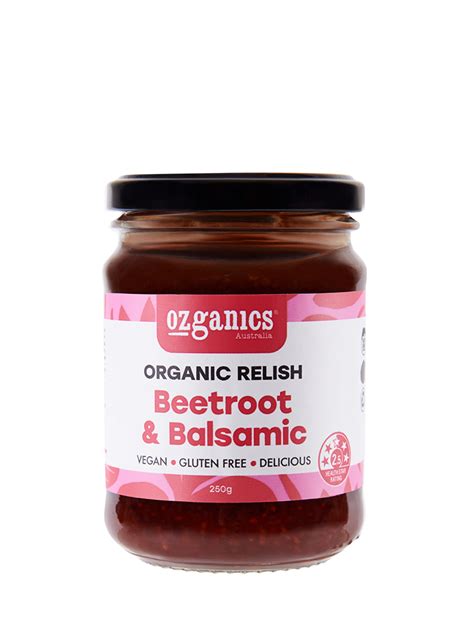 Organic Beetroot And Balsamic Relish 250ml Ozganics