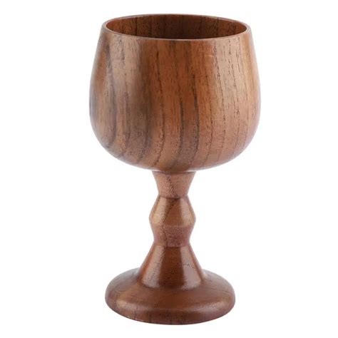 150ml Natural Solid Wood Cup Classic Wooden Wine Cup Vintage Goblet Chalice Hand Made Wood