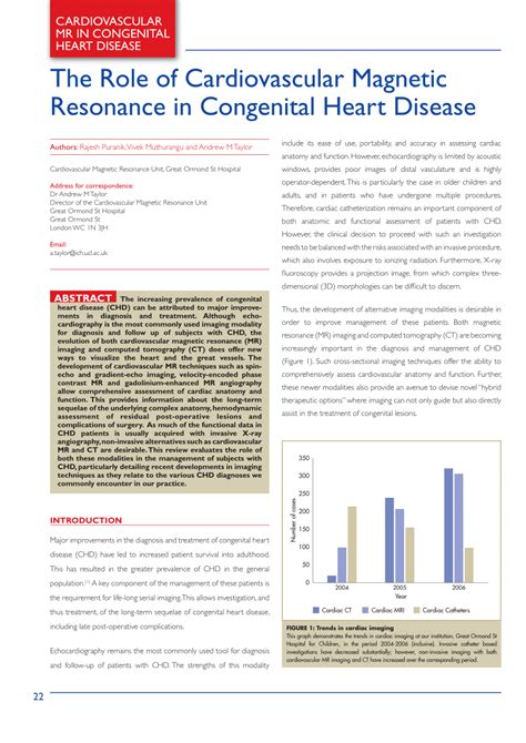 Pdf The Role Of Cardiovascular Magnetic Resonance In Congenital Heart