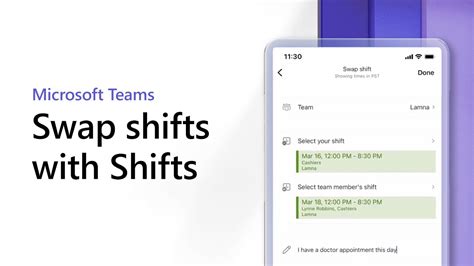 Swap Shifts With Shifts In Microsoft Teams Youtube