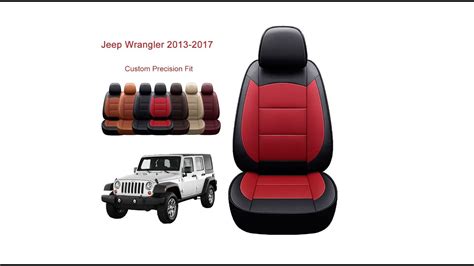 2013 2014 2015 2016 2017 2018 Jeep Wrangler JK 4-Door Custom Leather Seat Covers MOTORS Parts ...